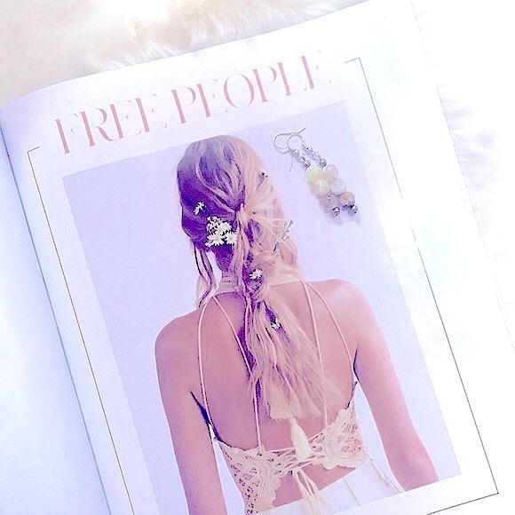 🆕Beautiful Handcrafted Colorful Natural Gemstone Flower Agates Beaded Earrings - Picture 2 of 16